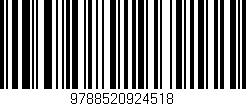 Código de barras (EAN, GTIN, SKU, ISBN): '9788520924518'