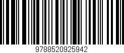 Código de barras (EAN, GTIN, SKU, ISBN): '9788520925942'