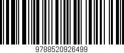 Código de barras (EAN, GTIN, SKU, ISBN): '9788520926499'