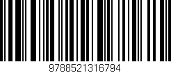 Código de barras (EAN, GTIN, SKU, ISBN): '9788521316794'