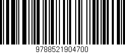 Código de barras (EAN, GTIN, SKU, ISBN): '9788521904700'