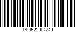 Código de barras (EAN, GTIN, SKU, ISBN): '9788522004249'