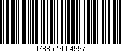 Código de barras (EAN, GTIN, SKU, ISBN): '9788522004997'