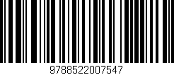 Código de barras (EAN, GTIN, SKU, ISBN): '9788522007547'