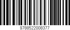 Código de barras (EAN, GTIN, SKU, ISBN): '9788522008377'