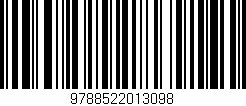 Código de barras (EAN, GTIN, SKU, ISBN): '9788522013098'