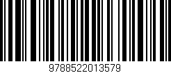 Código de barras (EAN, GTIN, SKU, ISBN): '9788522013579'