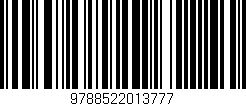 Código de barras (EAN, GTIN, SKU, ISBN): '9788522013777'