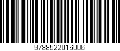 Código de barras (EAN, GTIN, SKU, ISBN): '9788522016006'