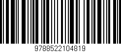 Código de barras (EAN, GTIN, SKU, ISBN): '9788522104819'