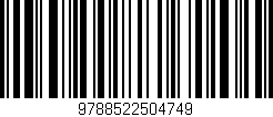 Código de barras (EAN, GTIN, SKU, ISBN): '9788522504749'