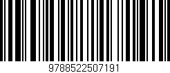 Código de barras (EAN, GTIN, SKU, ISBN): '9788522507191'