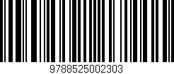 Código de barras (EAN, GTIN, SKU, ISBN): '9788525002303'