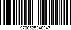 Código de barras (EAN, GTIN, SKU, ISBN): '9788525040947'