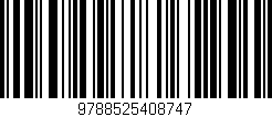 Código de barras (EAN, GTIN, SKU, ISBN): '9788525408747'