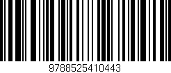 Código de barras (EAN, GTIN, SKU, ISBN): '9788525410443'