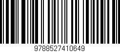 Código de barras (EAN, GTIN, SKU, ISBN): '9788527410649'