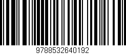 Código de barras (EAN, GTIN, SKU, ISBN): '9788532640192'
