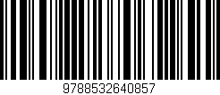 Código de barras (EAN, GTIN, SKU, ISBN): '9788532640857'