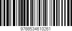 Código de barras (EAN, GTIN, SKU, ISBN): '9788534610261'