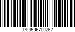 Código de barras (EAN, GTIN, SKU, ISBN): '9788536700267'