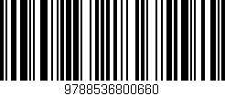 Código de barras (EAN, GTIN, SKU, ISBN): '9788536800660'
