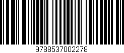 Código de barras (EAN, GTIN, SKU, ISBN): '9788537002278'