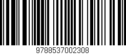 Código de barras (EAN, GTIN, SKU, ISBN): '9788537002308'