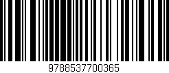 Código de barras (EAN, GTIN, SKU, ISBN): '9788537700365'