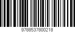 Código de barras (EAN, GTIN, SKU, ISBN): '9788537800218'