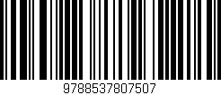 Código de barras (EAN, GTIN, SKU, ISBN): '9788537807507'
