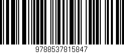 Código de barras (EAN, GTIN, SKU, ISBN): '9788537815847'