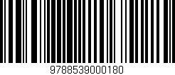Código de barras (EAN, GTIN, SKU, ISBN): '9788539000180'