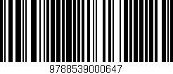 Código de barras (EAN, GTIN, SKU, ISBN): '9788539000647'