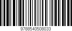 Código de barras (EAN, GTIN, SKU, ISBN): '9788540508033'