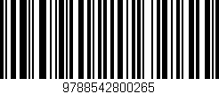 Código de barras (EAN, GTIN, SKU, ISBN): '9788542800265'