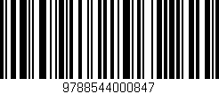 Código de barras (EAN, GTIN, SKU, ISBN): '9788544000847'