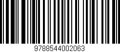 Código de barras (EAN, GTIN, SKU, ISBN): '9788544002063'