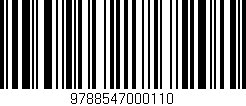Código de barras (EAN, GTIN, SKU, ISBN): '9788547000110'