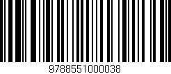 Código de barras (EAN, GTIN, SKU, ISBN): '9788551000038'
