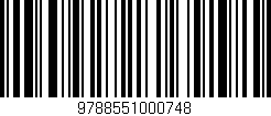 Código de barras (EAN, GTIN, SKU, ISBN): '9788551000748'