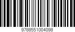 Código de barras (EAN, GTIN, SKU, ISBN): '9788551004098'