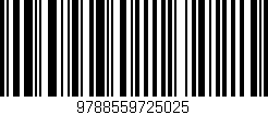 Código de barras (EAN, GTIN, SKU, ISBN): '9788559725025'