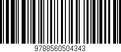 Código de barras (EAN, GTIN, SKU, ISBN): '9788560504343'