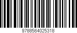 Código de barras (EAN, GTIN, SKU, ISBN): '9788564025318'