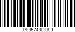 Código de barras (EAN, GTIN, SKU, ISBN): '9788574803999'