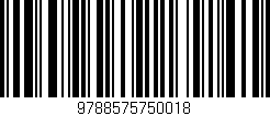 Código de barras (EAN, GTIN, SKU, ISBN): '9788575750018'