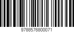 Código de barras (EAN, GTIN, SKU, ISBN): '9788576800071'