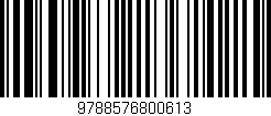 Código de barras (EAN, GTIN, SKU, ISBN): '9788576800613'