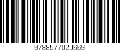 Código de barras (EAN, GTIN, SKU, ISBN): '9788577020669'